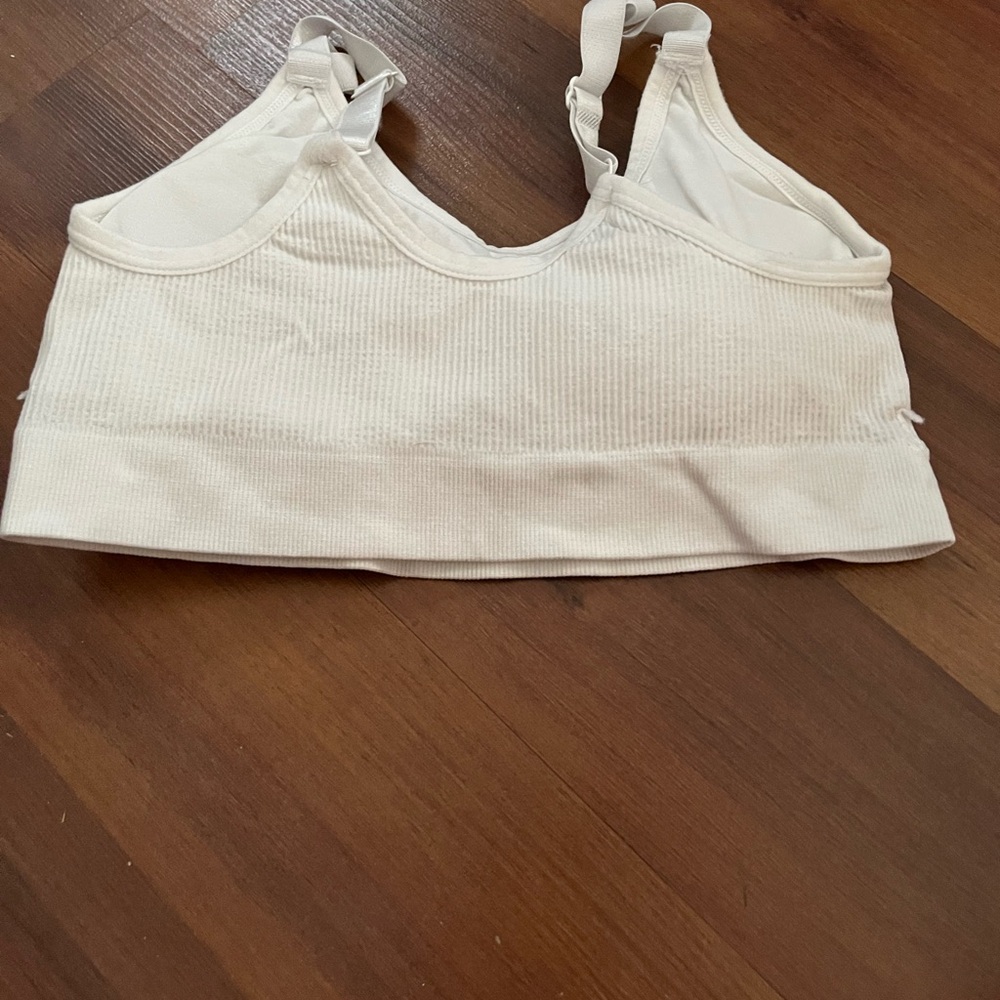 Cream Ribbed Bralette - Picture 2 of 3
